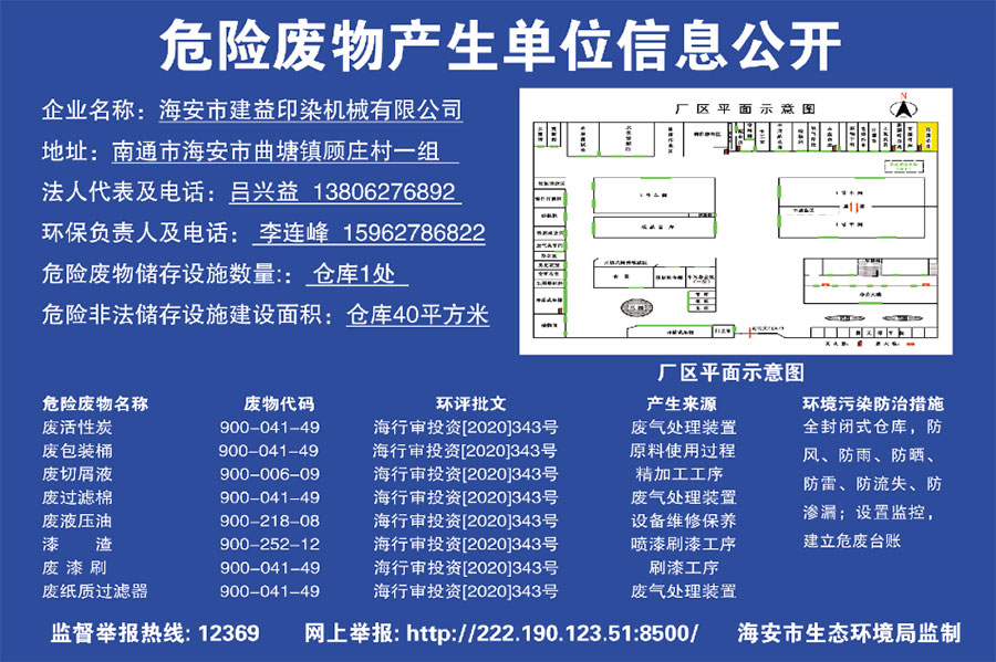 危險(xiǎn)廢物產(chǎn)生單位信息公開(kāi)公示